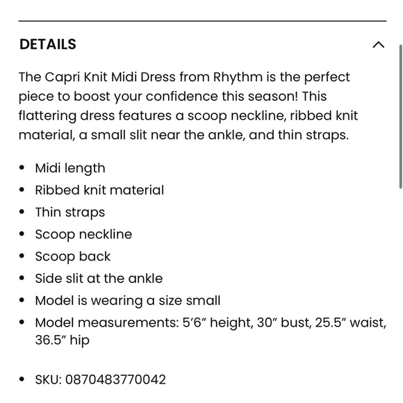 Rhythm Capri Ribbed Knit Midi Dress Pink – Size Large – Scoop Neck Tank Dress - Picture 3 of 6